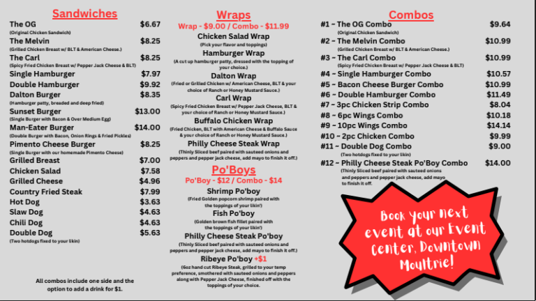 Main – Menu – Dalton's